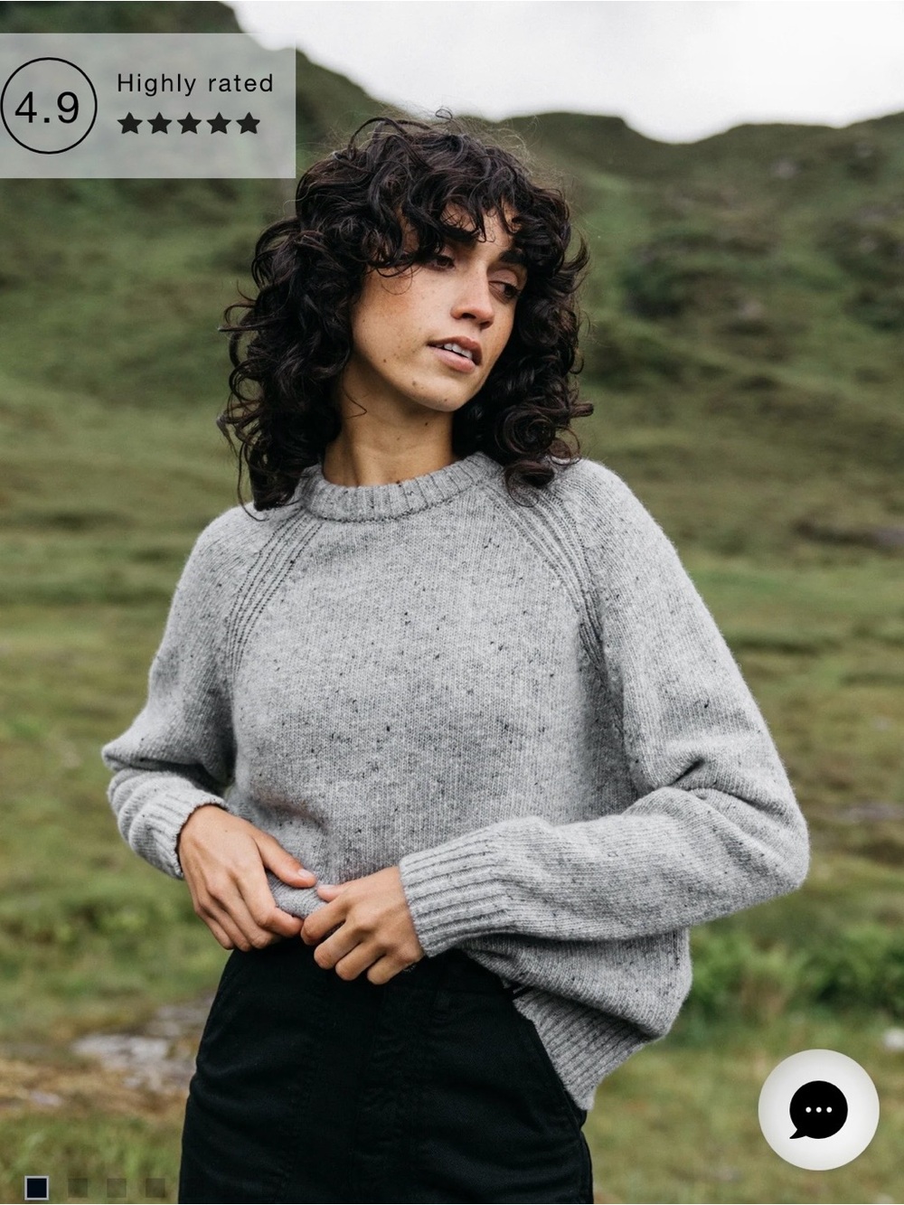 Finisterre Farne Sweater - Dove Grey